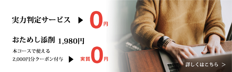 小論文.comの小論文添削指導講座の実力判定とおためし添削指導