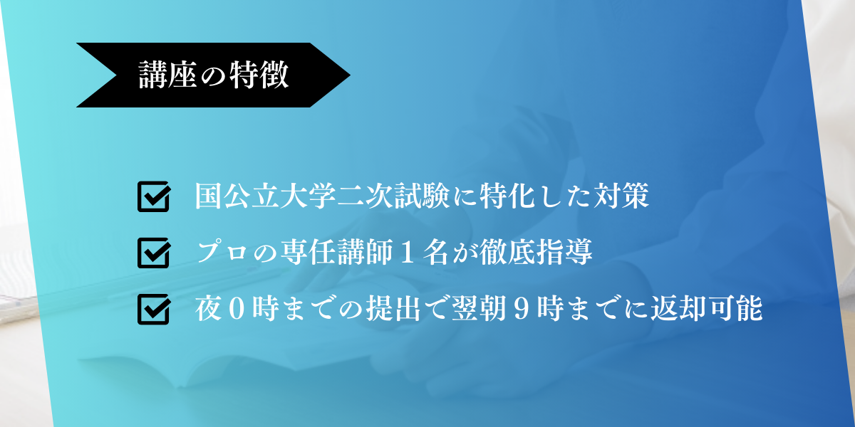 国公立大学二次試験対策